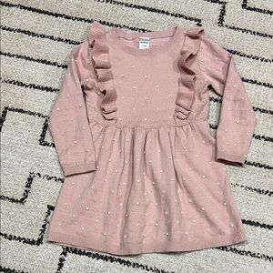 Carter's Pink Ruffle Dress with Polka Dots